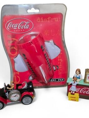 Coca Cola Red Aero Fan & Mini Clock Bundle
